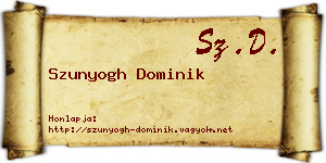 Szunyogh Dominik névjegykártya