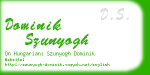 dominik szunyogh business card